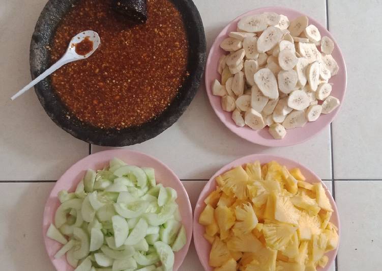 Resep Bumbu kacang rujak buah Anti Gagal