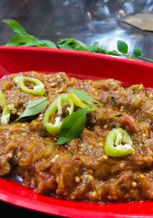 A picture of Baingan ka Bharta.