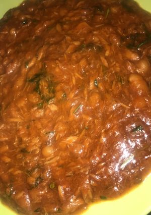 صورة لوصفة تونة مع فاصوليا 😍❤️