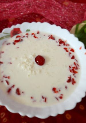 A picture of Gobindbhog rice kheer.