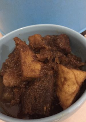 Foto resep Semur daging tahu simple