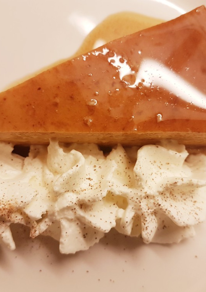 Una foto de Flan de Calabaza