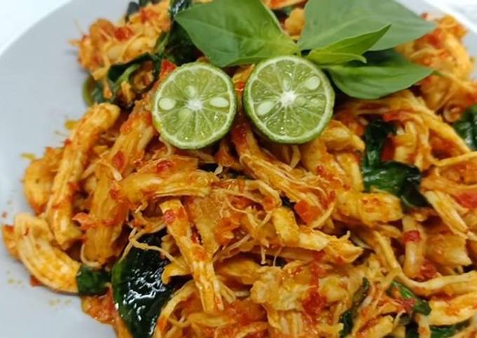 Cara Gampang Menyiapkan Ayam suwir kemangi, Enak