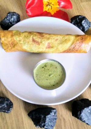 A picture of Moong dal dosa.