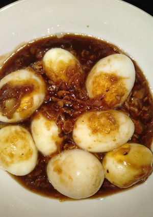 Hình của món Trứng sốt me.