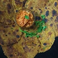 A picture of Moong Dal Veggies Parathas.