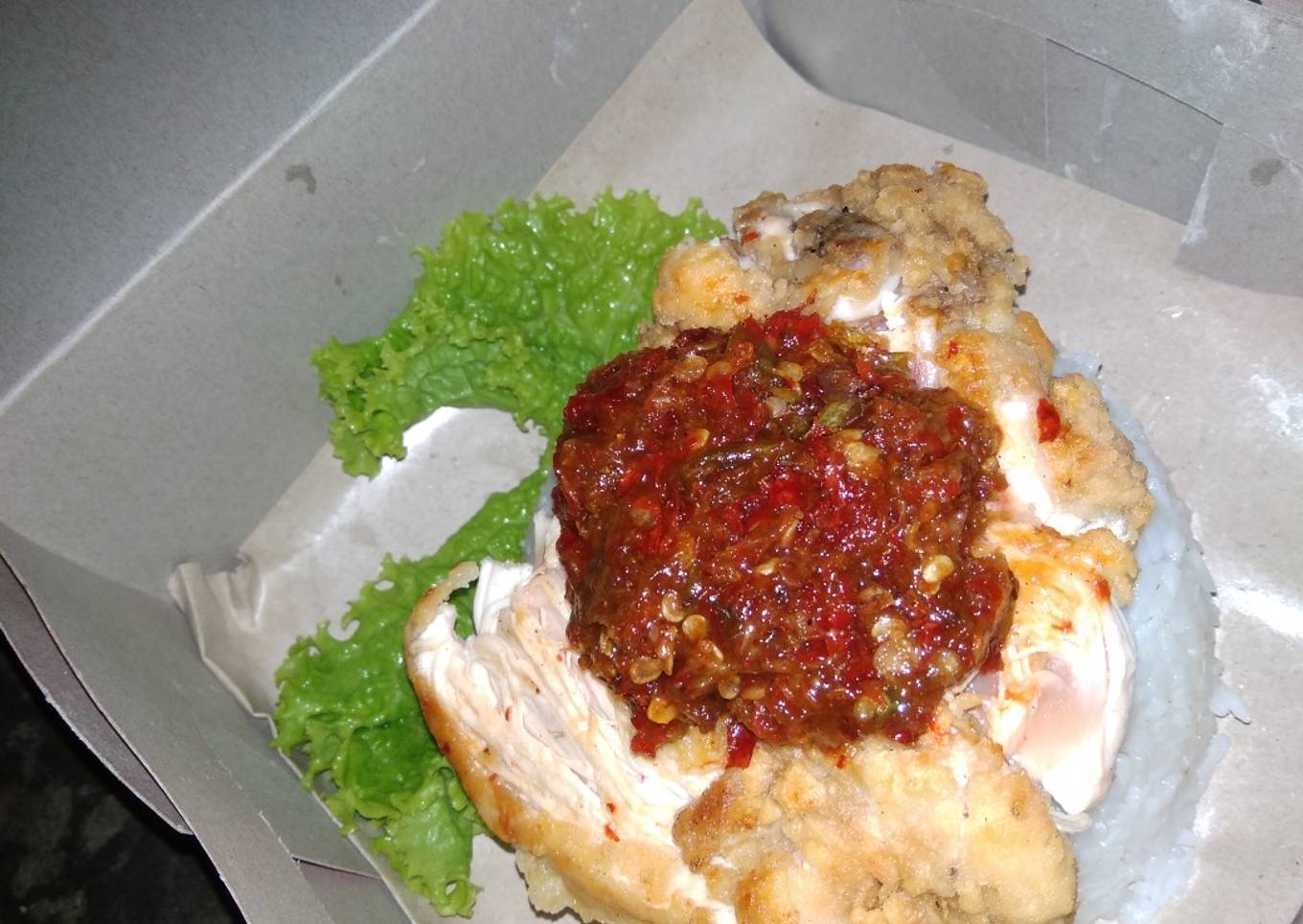 Ayam geprek sambel bawang