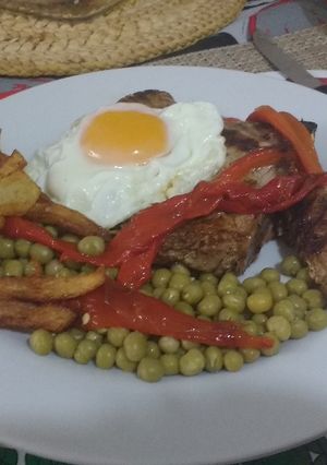 Una foto de Costilla de Cerdo a la Riojana