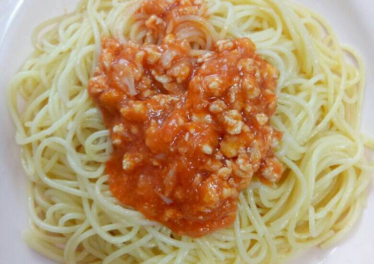 Langkah Mudah untuk Membuat Saos Spagetti Bolognese Ayam Homemade Anti Gagal