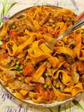 Tagliatelle alla curcuma con fegatini