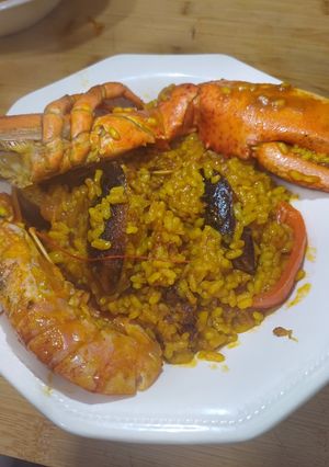 Una foto de Arroz de bogavante