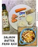Mpasi 7 bulan: salmon butter fried rice
