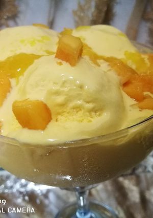 A picture of Mango ice cream.