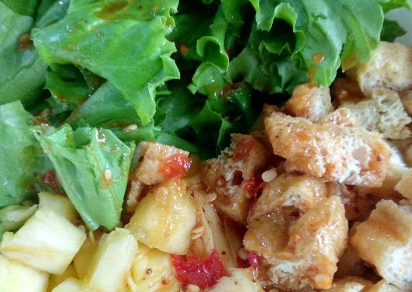 Rujak Selada Air (Rujak Selada Nanas Tahu)
