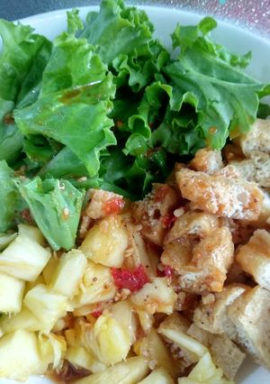 Foto resep Rujak Selada Air (Rujak Selada Nanas Tahu)