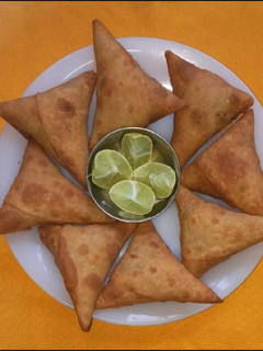 A picture of Vegetable Samosa from Spring Roll Wrapper.