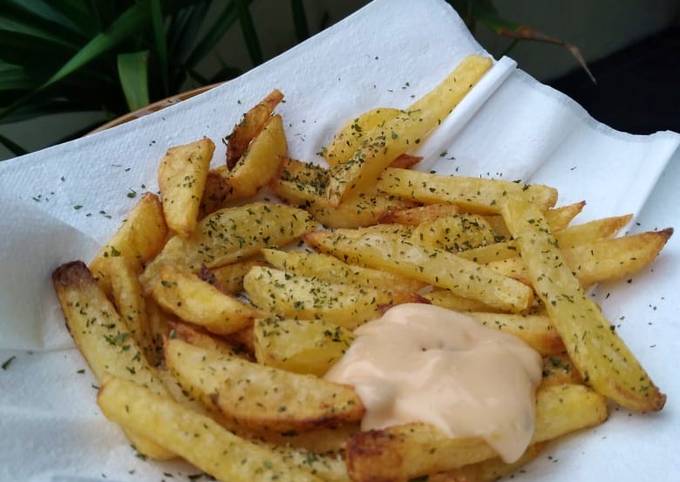Anti Ribet, Membuat French fries / kentang goreng dijamin krispi dan super simpel Untuk Pemula
