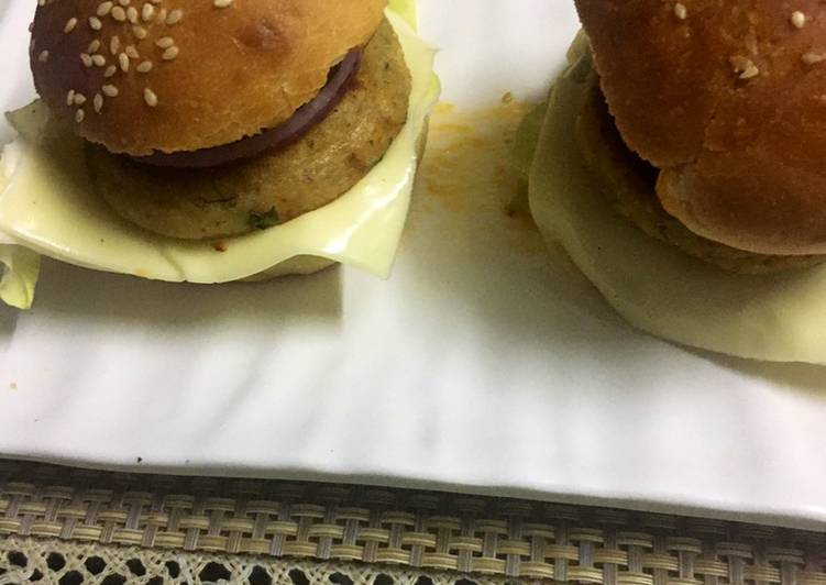 ### Home made burger platter