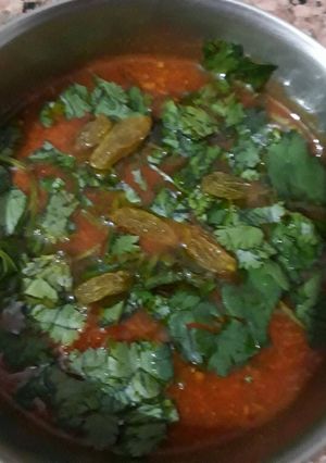 A picture of Tomato Rasam(Khatti _Mithi).