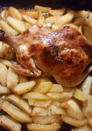 Φωτογραφία της συνταγής Κοτόπουλο με πορτοκάλι και πατάτες στο φούρνο