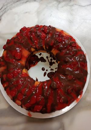 Une photo de Cake aux fraises 🍓🍓🍓