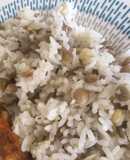 Arroz de lentejas con pocos ingredientes