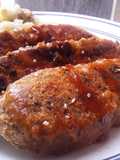 Berenjenas🍆 en salsa🍯 BBQ con puré🥔de papas🤔😘😋