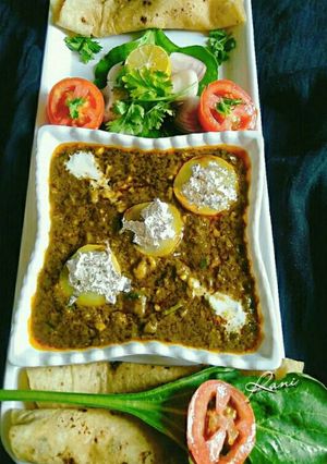 A picture of #Ramadan Aloo Palak Curry.