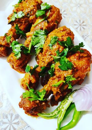 A picture of Spicy Chicken Drumstick or Masala Tangdi.