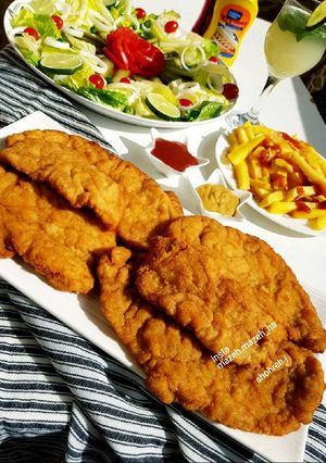 عکسی از دستور شنیتسل مرغ
