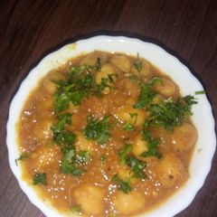 A picture of Homemade Chole or Chana Masala.