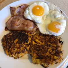 A picture of Sweet potato hash browns.