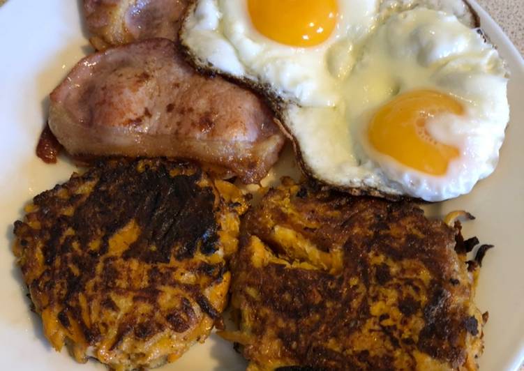 Steps to Prepare Homemade Sweet potato hash browns