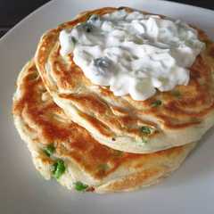 Una foto de Pancakes con Guisantes