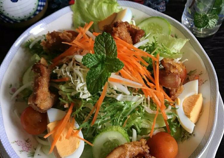 Langkah Mudah Membuat Japanese Sesame Dressing Chicken Salad Enak Banget