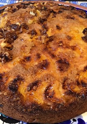 Une photo de Gâteau caramélisé clémentines pomme et banane