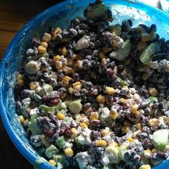A picture of Chilled Black Bean, Feta & Cucumber Salad.