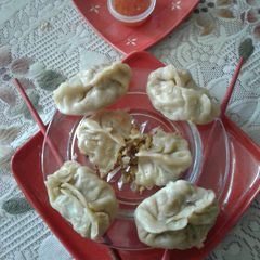 A picture of Coconut momos.