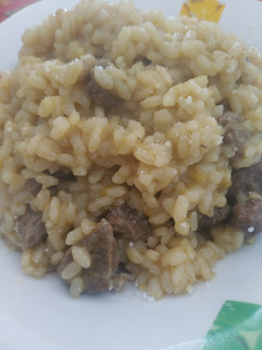 Una foto de Risotto de ternera retinta