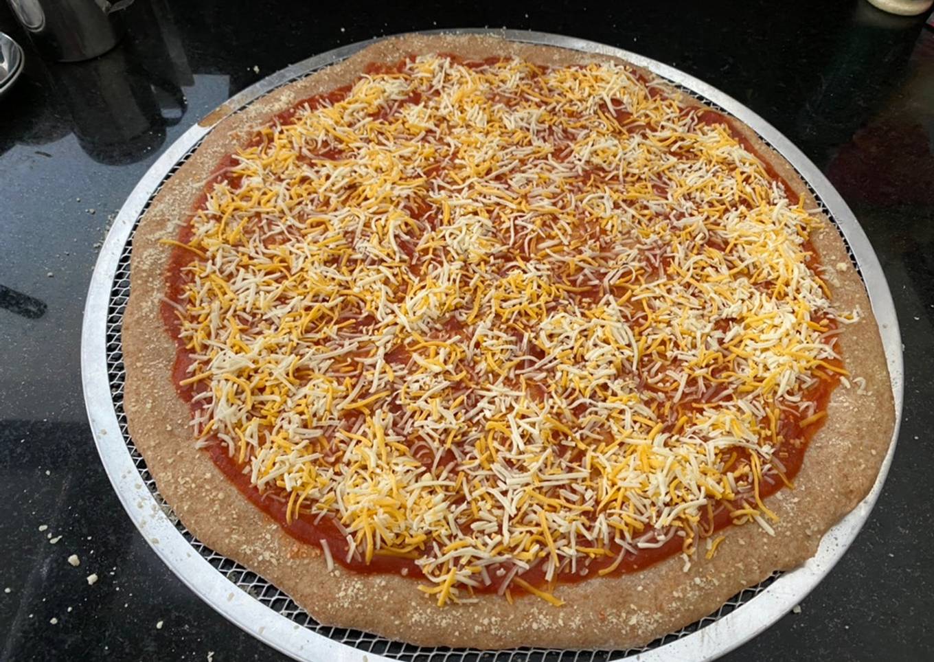 Pizza integral crujiente (base)