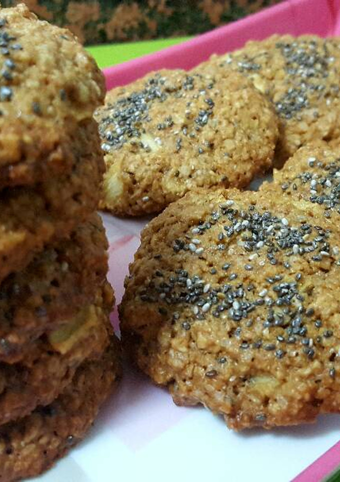 Una foto de Galletas de avena, manzana y chía