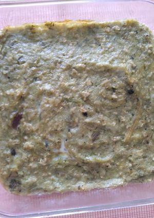 Una foto de Budín de colas de acelga