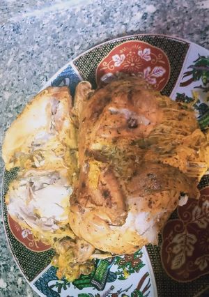 صورة لوصفة دجاج معمر بالشعرية الصينية