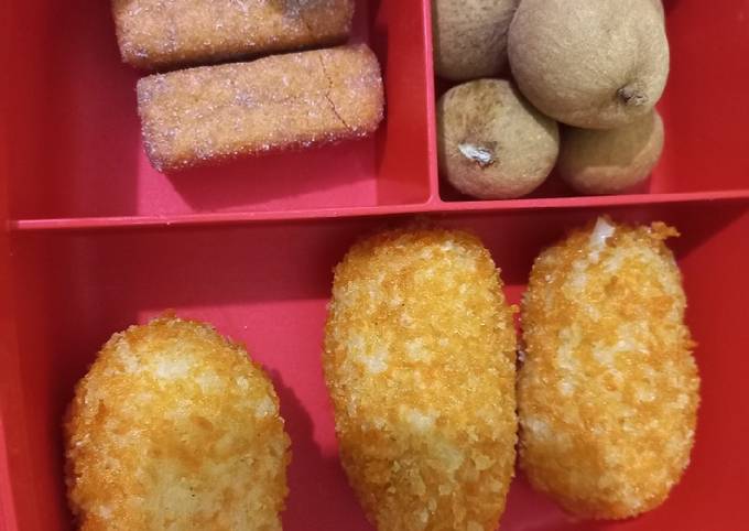 Cara membuat Bekal Sekolah anak, Kroket kentang isi Sayur Cara membuat Bekal Sekolah anak, Kroket kentang isi Sayur