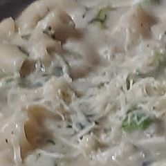 A picture of # ga4# week 21 # mexican white pasta.