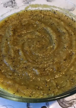 Une photo de Compote kiwis et pommes au sucre de canne