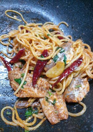 รูปของ Spaghetti with Canned mackerel 🙏