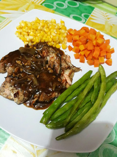 Foto resep Salmon Steak with Blackpepper Sauce