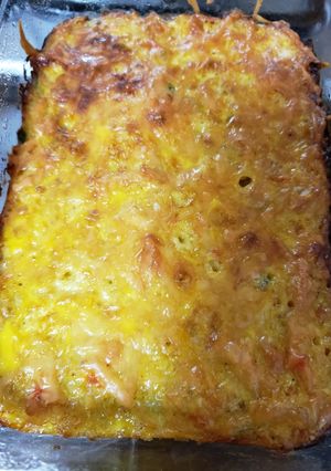 Una foto de Tortilla de coliflor con champiñones
