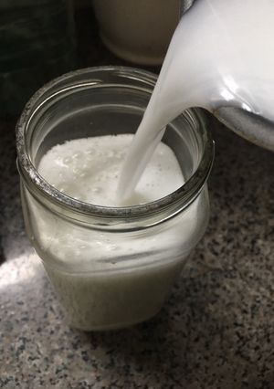 Una foto de Leche de Coco casera en 3 pasos